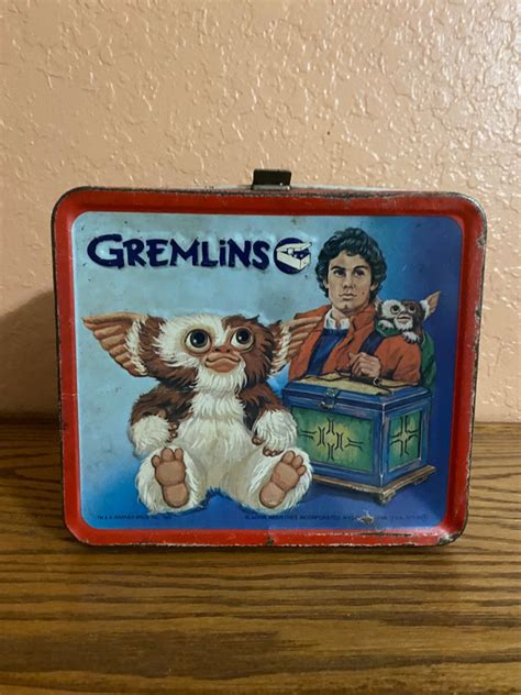 Vintage 1984 Metal gremlins Lunchpail 